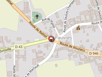 Carte de Au Cheval Blanc à Pauvres