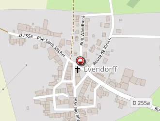 Carte de Ecole Mixte D'evendorff à Kirschnaumen