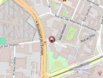 Carte de Inspection Académique à Rouen