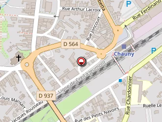 Carte de La Passerelle à Chauny