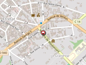 Carte de Les Tilleuls 1738 à Étretat