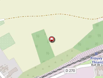 Carte de Erinor à Prouvy