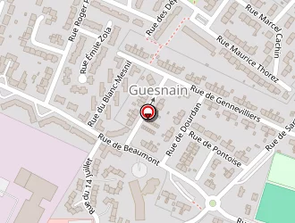 Carte de Stade Leon Delfosse à Guesnain