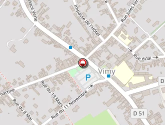 Carte de Pharmacie Du Centre à Vimy