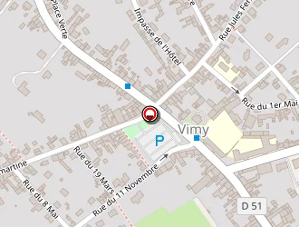 Carte de La Poste à Vimy