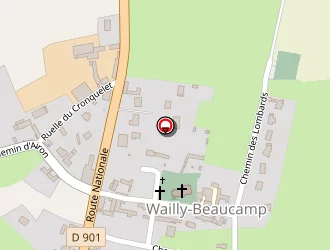 Carte de Sas Vambre à Wailly-beaucamp