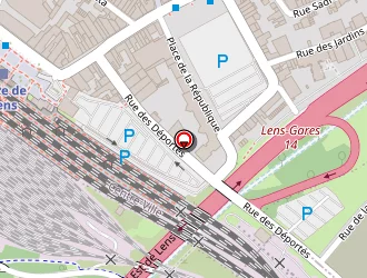 Carte de Parking Effia Lens Gare Sncf à Lens