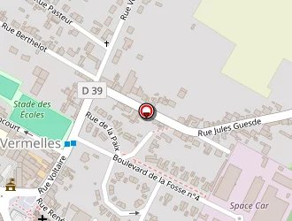 Carte de Vaze à Vermelles