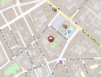 Carte de Supermarché Match à Lille