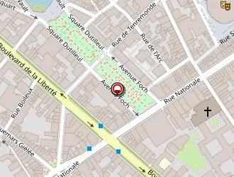 Carte de Usines Center à Lille