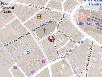 Carte de Flunch à Lille