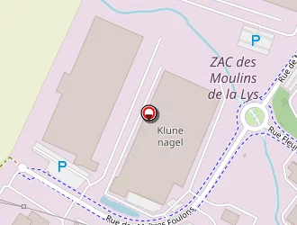 Carte de Rhenus Logistics Alsace à Houplines