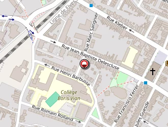 Carte de Stade Sandras à Croix