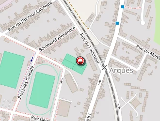 Carte de Stade Gaston Teeten à Arques