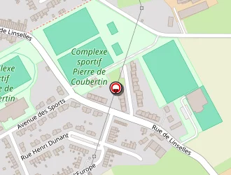 Carte de Complexe Tennistique à Comines