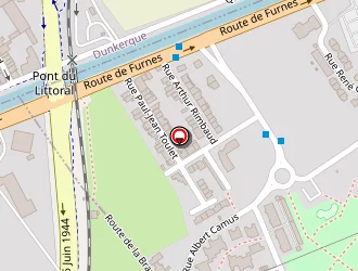 Carte de Gd Platrerie à Téteghem