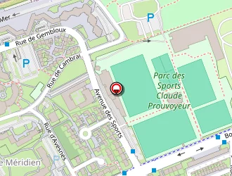 Carte de Tennis Squash Badminton Dunkerque à Dunkerque